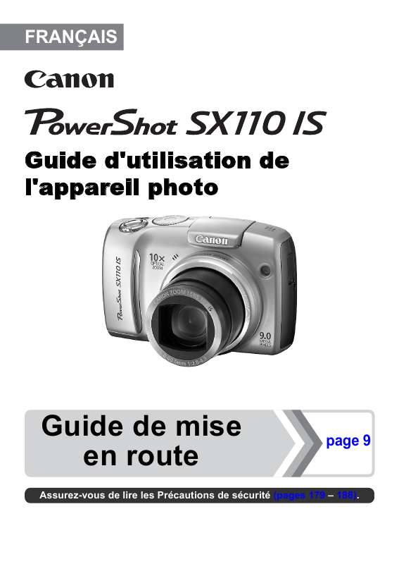 Notice CANON POWERSHOT SX110 IS appareil photo Trouver une solution à
